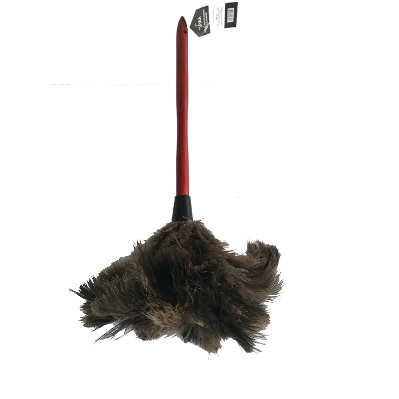 18" Feather Duster Wooden Handle | Natural for Cleaning and