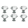 Taps2Traps Pack of 6 x Large Crystal Diamond Glass Door