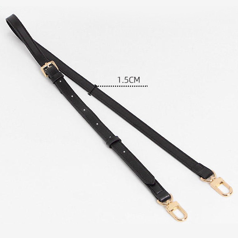 Bag Strap Leather Replacement Straps Adjuster Handbag Straps length102-120cm (Black,Weith-1.2cm)