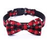 Malier Christmas Dog Collar and Bow tie with Classic Snowflake