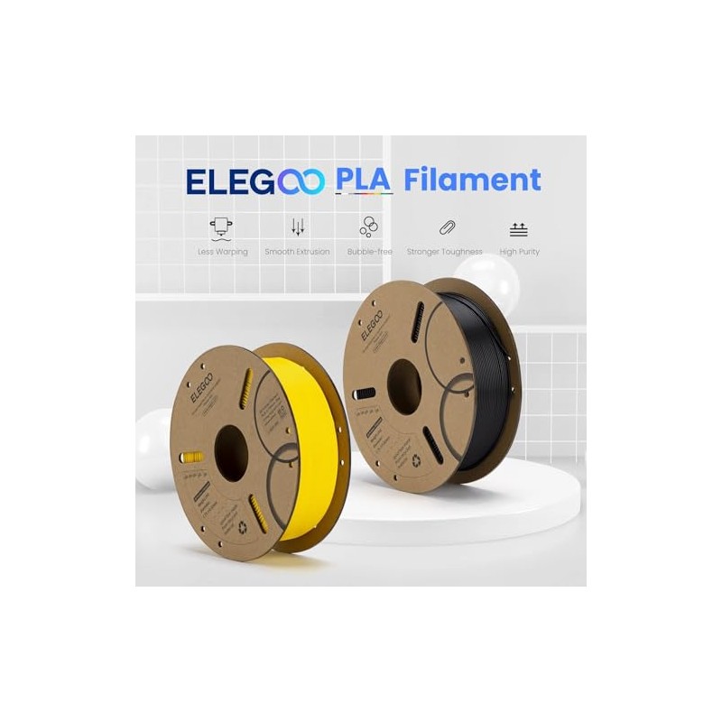 ELEGOO Filamento PLA 1,75 mm 1KG Rojo, Filamento Impresora 3D,