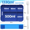 WayEee Bento Lunch Box 1330ml Lunch Box Kids Leak-Proof Lunch