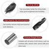 sourcing map 5pcs Brad Point Drill Bits 3.5mm(9/64") Dia Straight