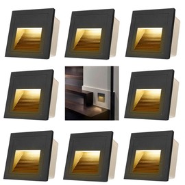 Arotelicht 8Pack LED Recessed Step Light with Motion Sensor, Warm White 3000K Recessed Wall Light (8, warmwhite)
