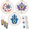 Louise Maelys 3 Set Tarot Evil eye Embroidery Kits for