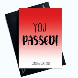 Funny You Passed Driving Test Cards Warning New Driver Congratulations Card Passed Exam Card Novelty Fun Joke For Him For Her Red SP79