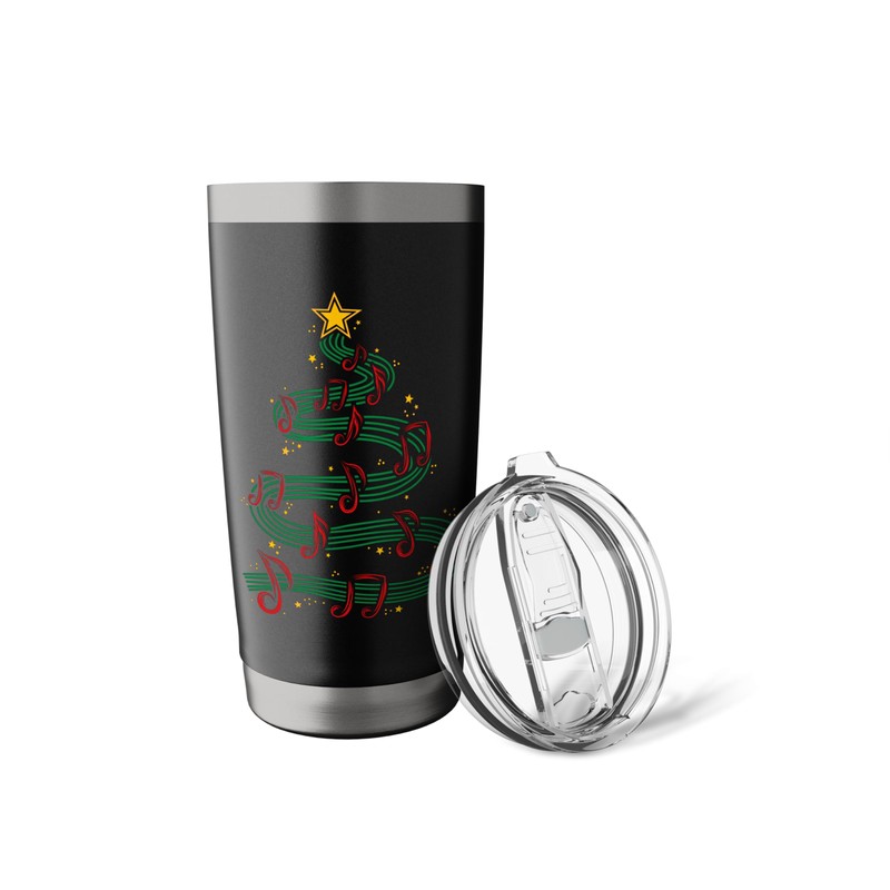 Christmas Tree Musical Notes Song Musician Sing Carols Music Stainless