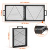 only fire Foldable X-Marks Fire Pit Cooking Grate, Portable Rectangle