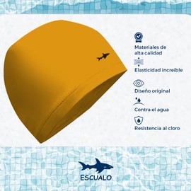 Gorra para Natacion Unisex Adulto Modelo Tekno (Elastano y Nylon) Unitalla, Color Oro