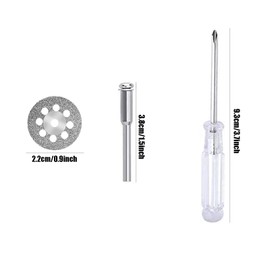 Diamond Cutting Discs(22mm),25PCS Mini Diamond Cutting Wheel Kit with 5pcs 3mm Mandrels and 1pc Screwdriver for Gemstones Glass, Disks, Wood Stone,Cutting Discs for Rotary Tool Accessories