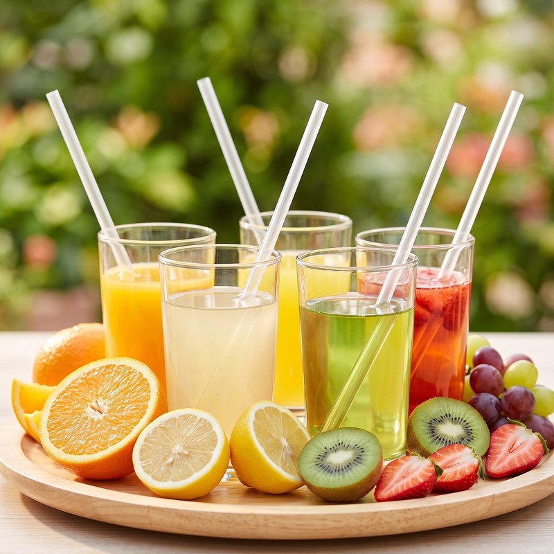100 Pcs Clear Plastic Straws, Disposable Drinking Straws, 8.26" Long