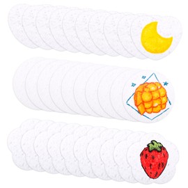 30pcs Magic Foam Texture Paper Painting Kit, 3D Drawing Art Canvas Sponge Puffy Cellulose Texture Sheets DIY Art Supplies for Kids School Home Crafts Creative Projects (Round, Flower & Heart)