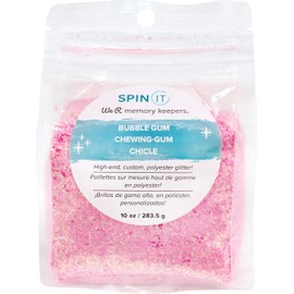 We R Memory Keepers Bubble Gum Spin IT Glitter, 12-x-12-Inch
