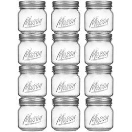 Mason Jars 10oz - 12Pack Glass Jars with Leak Proof & Food Grade Canning Jars for Spices, Dry Food Storage & DIY Crafts, Perfect for Home Cooks, Meal Prep, and Crafting Enthusiasts
