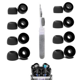[8 Pairs] Replacement Ear Tips for Donerton I66, with 3 in 1 Cleaner Kit, Silicone Ear Tips (XS/S/M/L)