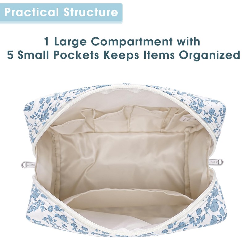 Large Makeup Bag Zipper Pouch Travel Cosmetic Organizer for Women