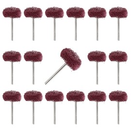 Aracombie 50 Pack 1 Inch Abrasive Polishing Wheel, Small Buffing Wheels Brush Rotary Polishing Kit, 1/8 Inch Shank Jewelers Polishing Tool for Metal Jewelry Acrylic (Red, 240 Grit)