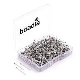BEADIA Head Pins Platinum for DIY Jewelry Making 20mm 500pcs
