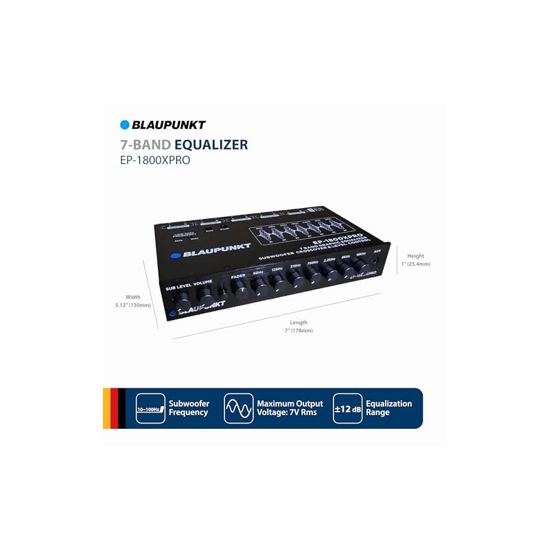 BLAUPUNKT EQ700 7-Band Car Audio Equalizer