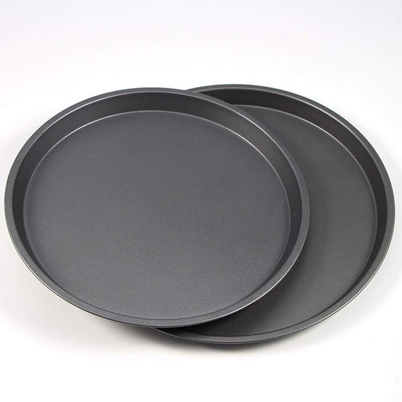 kdjsic 9/10/11/12-Inch Non-Stick Pizza Pan Carbon Steel Pizza Oven Tray