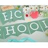 Back to School Banner, 80in Matte Vintage Green Classroom Welcome