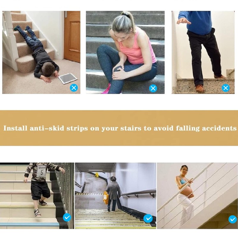 Stair Nosing 36in Anti-Slip Edge Protector, Waterproof Self-Adhesive Stair Edging