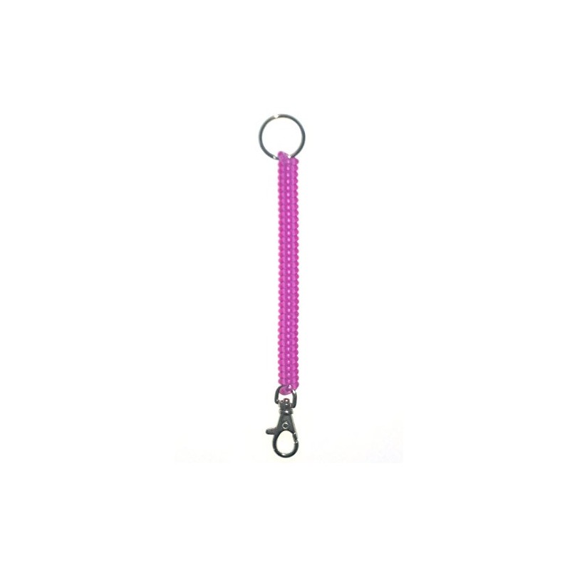Swing Back Belt Loop Easy Installation Coil Key Holder Pink