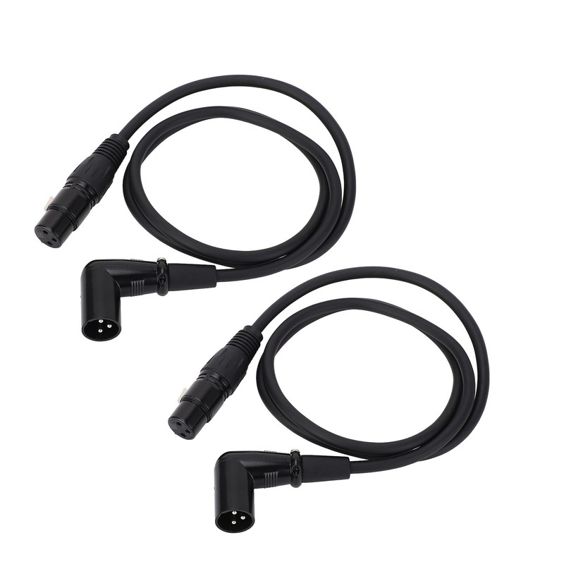 2PCS Microphone Extension Cables 3 Pin XLR Male to Female