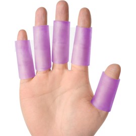 Mcvcoyh Mcvcoyh 20 Pieces Finger Protectors, Clear Finger Cots, Gel Finger Sleeves to Protect Fingertips, Hand Eczema