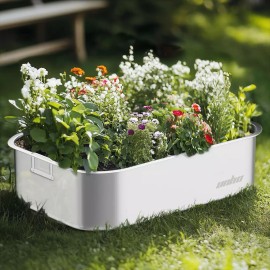 UNHO 3X Rustproof Raised Garden Beds 60CM Large Outdoor Garden Planting Gardeing Boxs