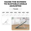 Laptop Stand Adjustable – 7-Level Foldable Aluminum Riser, Portable Laptop