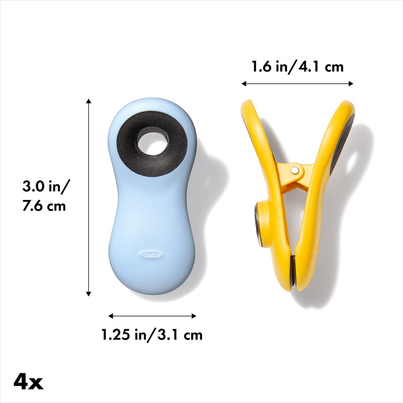 OXO Magnetic Clip, Assorted, 4 Pieces
