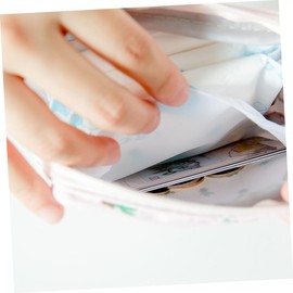 Outanaya 2Pcs Portable Sanitary Napkin Bags Decorative Coin Pouches for Women Compact Period Storage for Travel Stylish Cactus