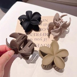 Ypkia Set of 4 Hair Clips Flower Hair Clip Large Set Matt for Women Thick and Thin Hair Accessories