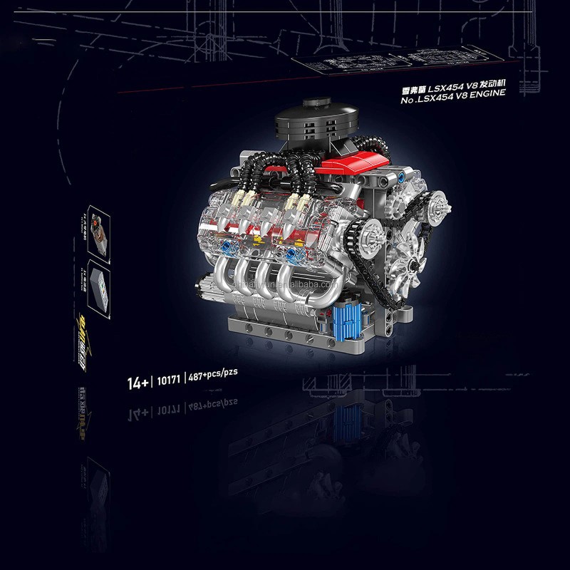 DIYmall 10171 LSX454 V8 Engine Simulation Scale Model Electrically Driven