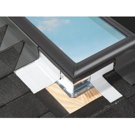 Velux EDL Deck Mounted Skylight Flashing for Low Profile Roofs - Gray Finish, 21in., 54-7/16in.