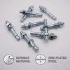 (2 Pieces) Wedge Anchors M12 x 90 mm, Metal Dowels,