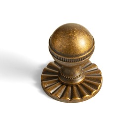 Goo-Ki Antique Brass Cabinet Knobs with Backplate, 6 Pack Solid Zinc Alloy Round Drawer Knobs for Dresser, Vintage Furniture Decorative Cabinet Pulls for Kitchen Cupboard Bathroom, 1.4 inch Base Plate