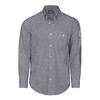 Bulwark FR Men's Flex Knit Button Down Shirt, Navy Check,