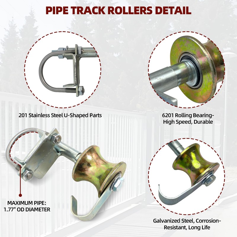 Rolling Gate Hardware Kit for Farm, Fence Gates, Rolling Gates-