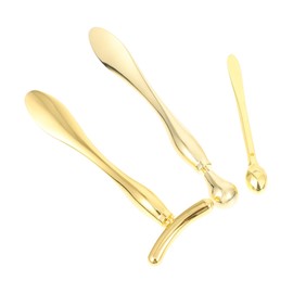 FRCOLOR 3Pcs Face Cream Applicator Golden Eye Cream Applicator Shaped Droplet Spoon for Eye Treatment for Reducing Puffiness Dark Circles