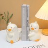 JARPSIRY Cute Hug Ducks Decorative Bookends, Unique Book Ends to