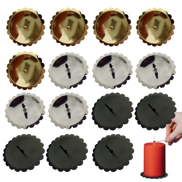 Adventskranz Kerzenhalter und Kerzenteller-Set - Praktischer und Robuster Kerzenhalter zum