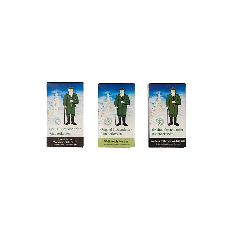 Original Crottendorfer Incense Cones, 4 Varieties in One Set, Various