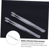 WOONEKY 3pcs Practical Stamp Nipper False Eyelash Tweezer Stainless Steel