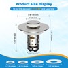 Universal Bathroom Sink Stopper Hair Catcher Upgraded with 2-Layer Detachable