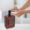 Amber Glass Soap Dispenser Pure SOAP 18 FL OZ –