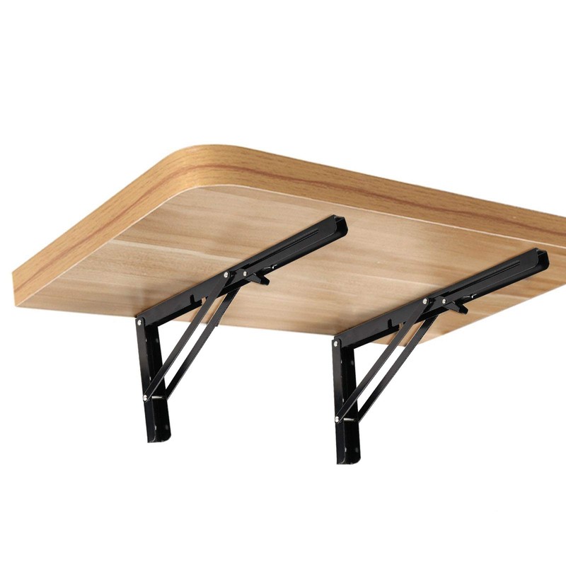 ZOENHOU 4PCS 14 Inch Folding Shelf Brackets, Heavy Duty Metal