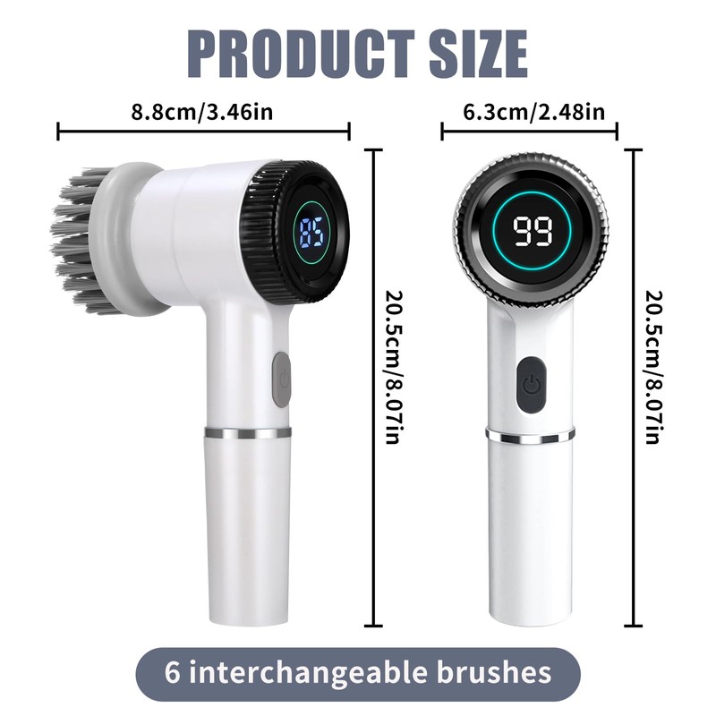 Electric Spin Scrubber, Electric Cleaning Brush, Power Scrubber for Cleaning