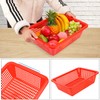 Geytetqi 10 Pack Red Plastic Storage Baskets, 15.4 x 11.6